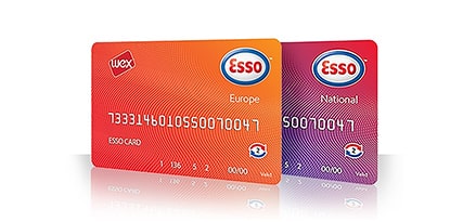 Die Esso Card™ in Orange und Lila